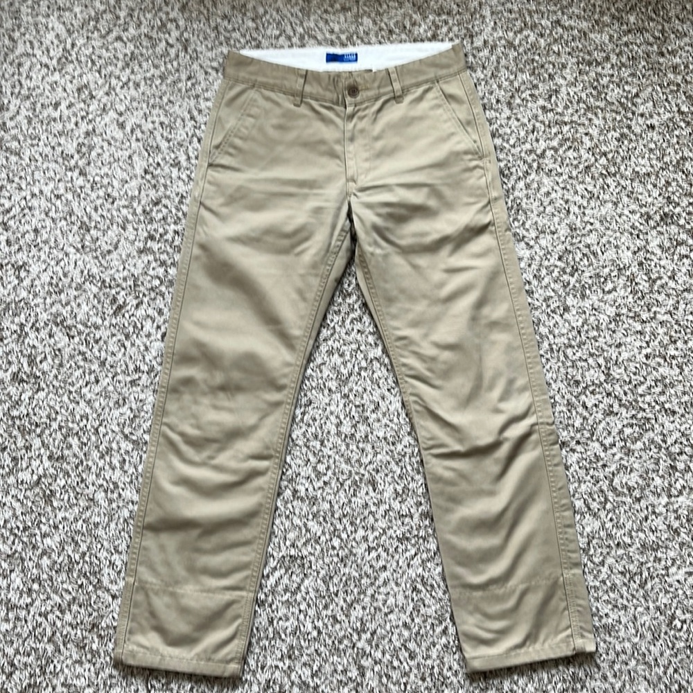 Beams Japan Cinch Back Straight Chino Pants Men’s S Contrast Cuff